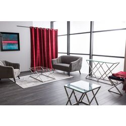 Masa auxiliara Signal Zegna C (Transparent/Silver) Thumb