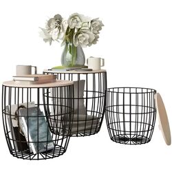 Masa pentru reviste H&S 46696.2 (Black/Natural Wood) Thumb