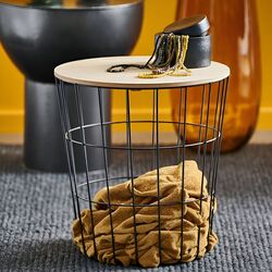 Masa pentru reviste  51027 (Black/Natural Wood)