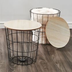 Masa pentru reviste  51027 (Black/Natural Wood) Thumb