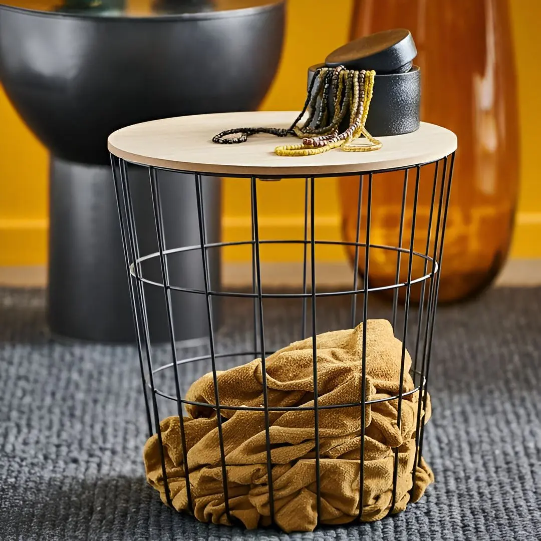 Masa pentru reviste  51027 (Black/Natural Wood)