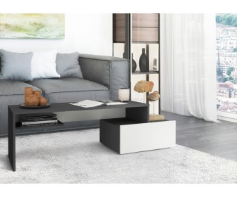 Masa pentru reviste Haaus Deli 120x40 cm (Anthracite/White)