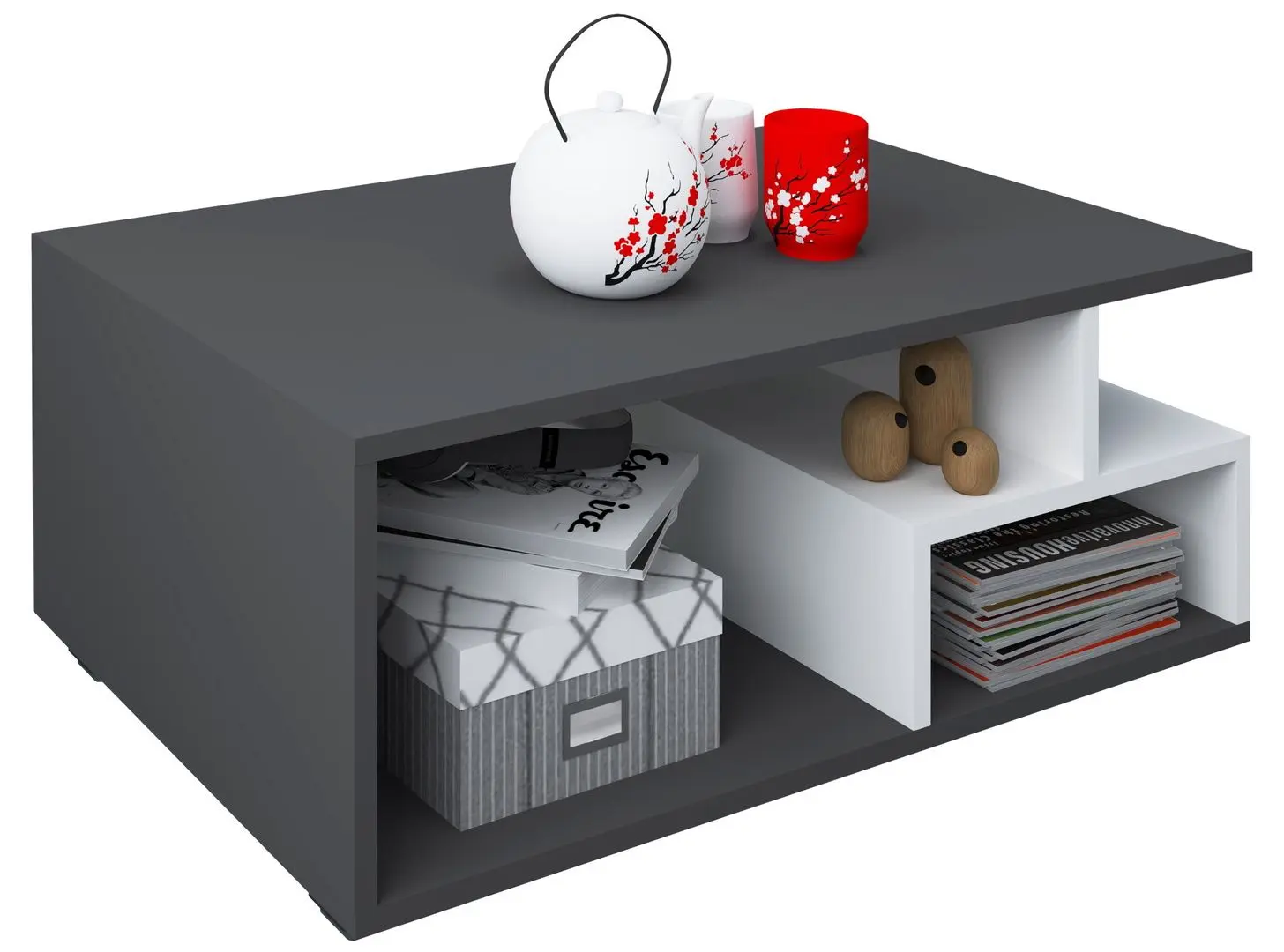 Masa pentru reviste Haaus Tapa (Anthracite/White)