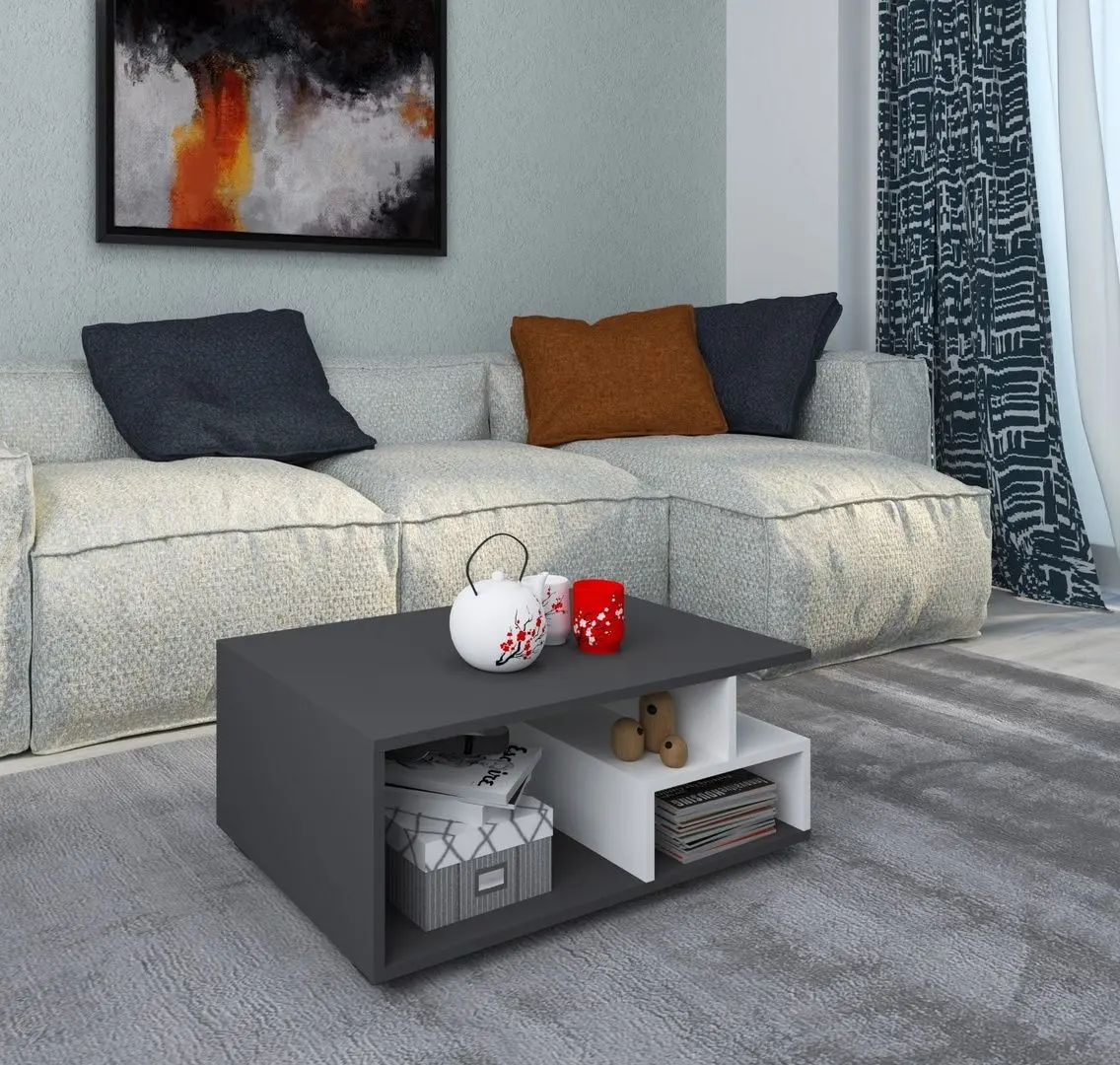 Masa pentru reviste Haaus Tapa (Anthracite/White)