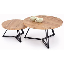 Set mese de cafea Halmar Anger (Gold Oak/Black) Thumb