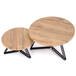 Set mese de cafea Halmar Anger (Gold Oak/Black) Thumb