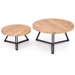 Set mese de cafea Halmar Anger (Gold Oak/Black) Thumb