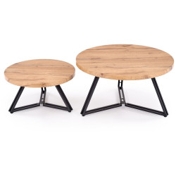 Set mese de cafea Halmar Anger (Gold Oak/Black) Thumb