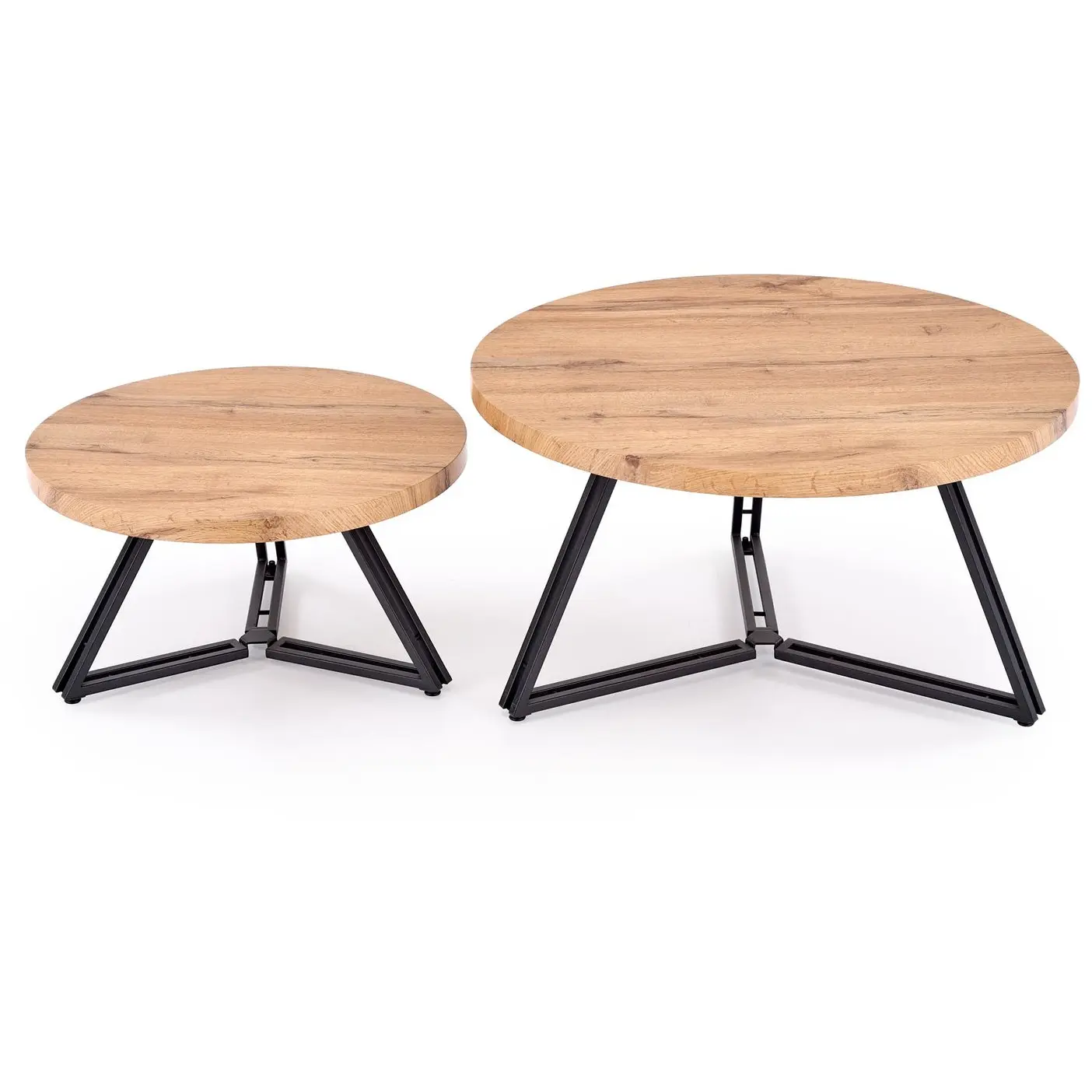 Set mese de cafea Halmar Anger (Gold Oak/Black) - 6