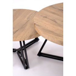 Set mese de cafea Halmar Anger (Gold Oak/Black) Thumb