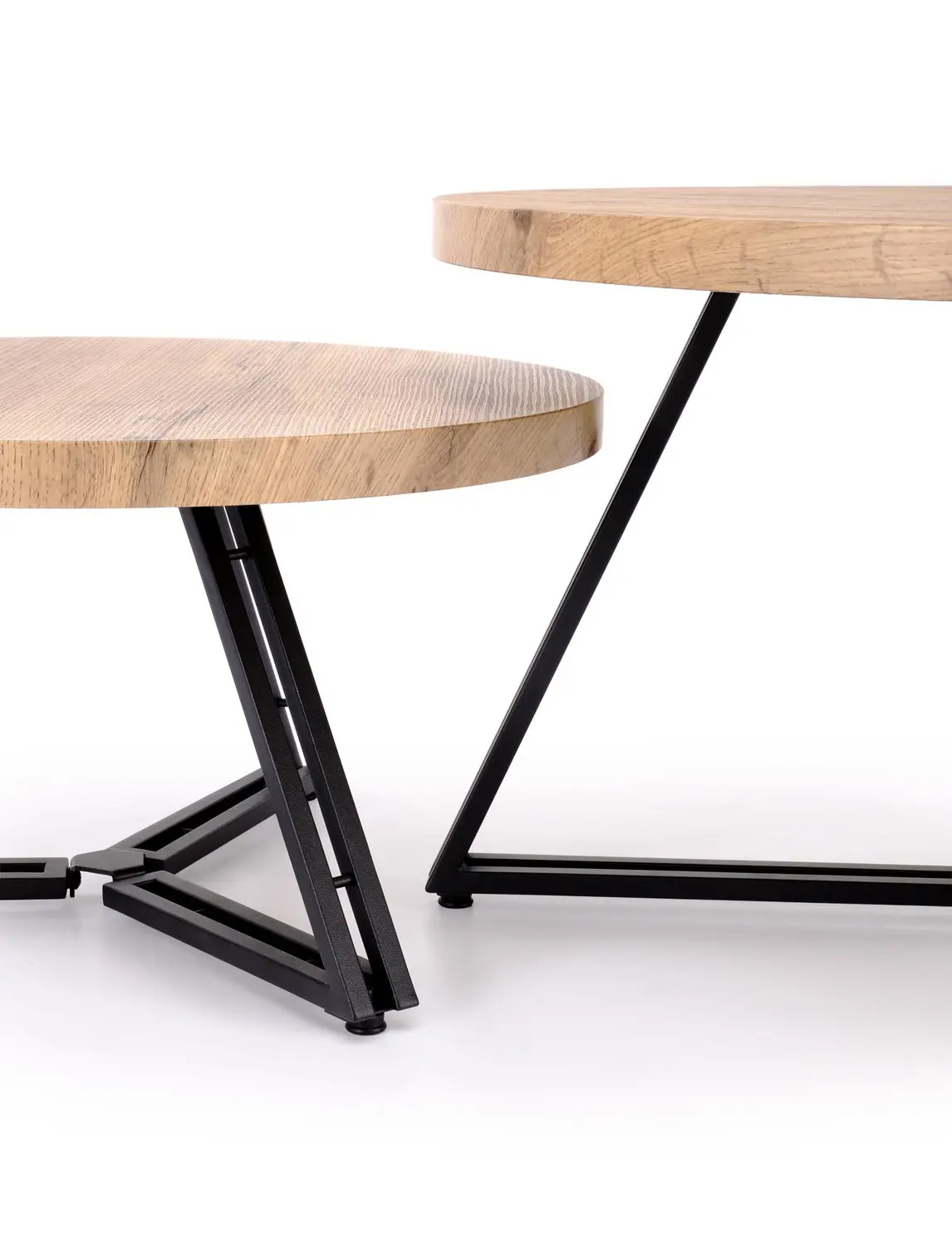 Set mese de cafea Halmar Anger (Gold Oak/Black) - 10