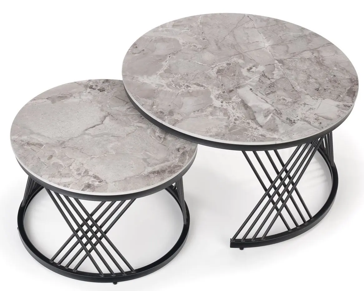 Set mese pentru reviste Halmar Flamingo (Gray Marble) - 2