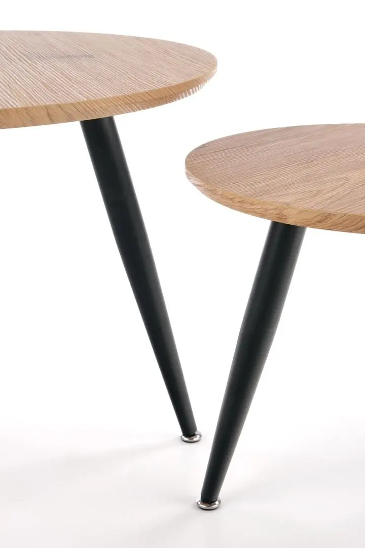 Set mese pentru reviste Halmar Mentona 2 (Golden Oak/Black)