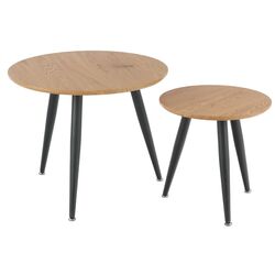 Set mese pentru reviste Halmar Mentona 2 (Golden Oak/Black)