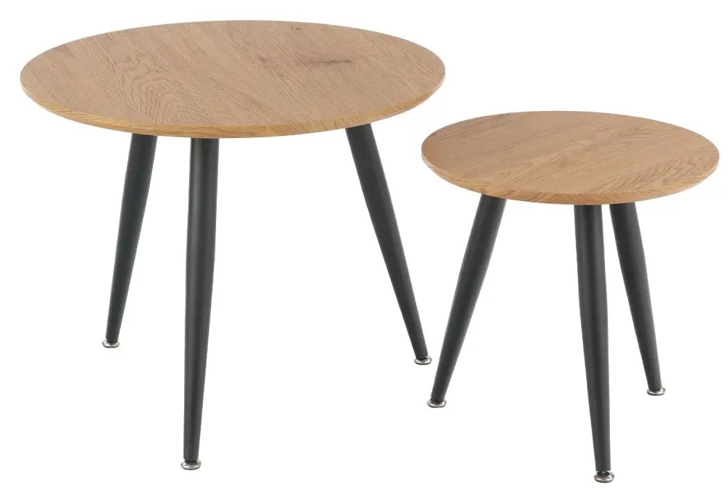 Set mese pentru reviste Halmar Mentona 2 (Golden Oak/Black)