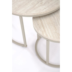 Set mese de cafea Halmar Paola (Travertine/Cashmere) Thumb