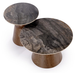 Комплект журнальных столиков Halmar Tower (Brown marble/Walnut) Thumb