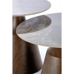 Комплект журнальных столиков Halmar Tower (Brown marble/Walnut) Thumb