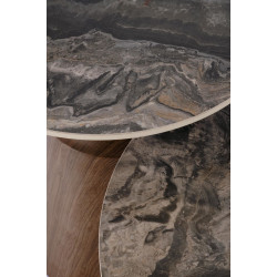 Комплект журнальных столиков Halmar Tower (Brown marble/Walnut) Thumb