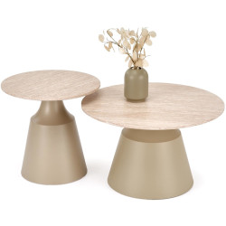 Комплект журнальных столиков Halmar Zurich (Travertine/Cashmere) Thumb