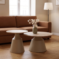 Set mese de cafea Halmar Zurich (Travertine/Cashmere)