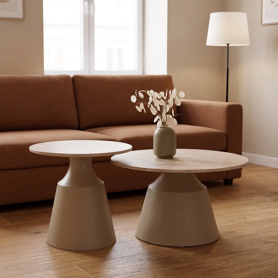 Комплект журнальных столиков Halmar Zurich (Travertine/Cashmere)