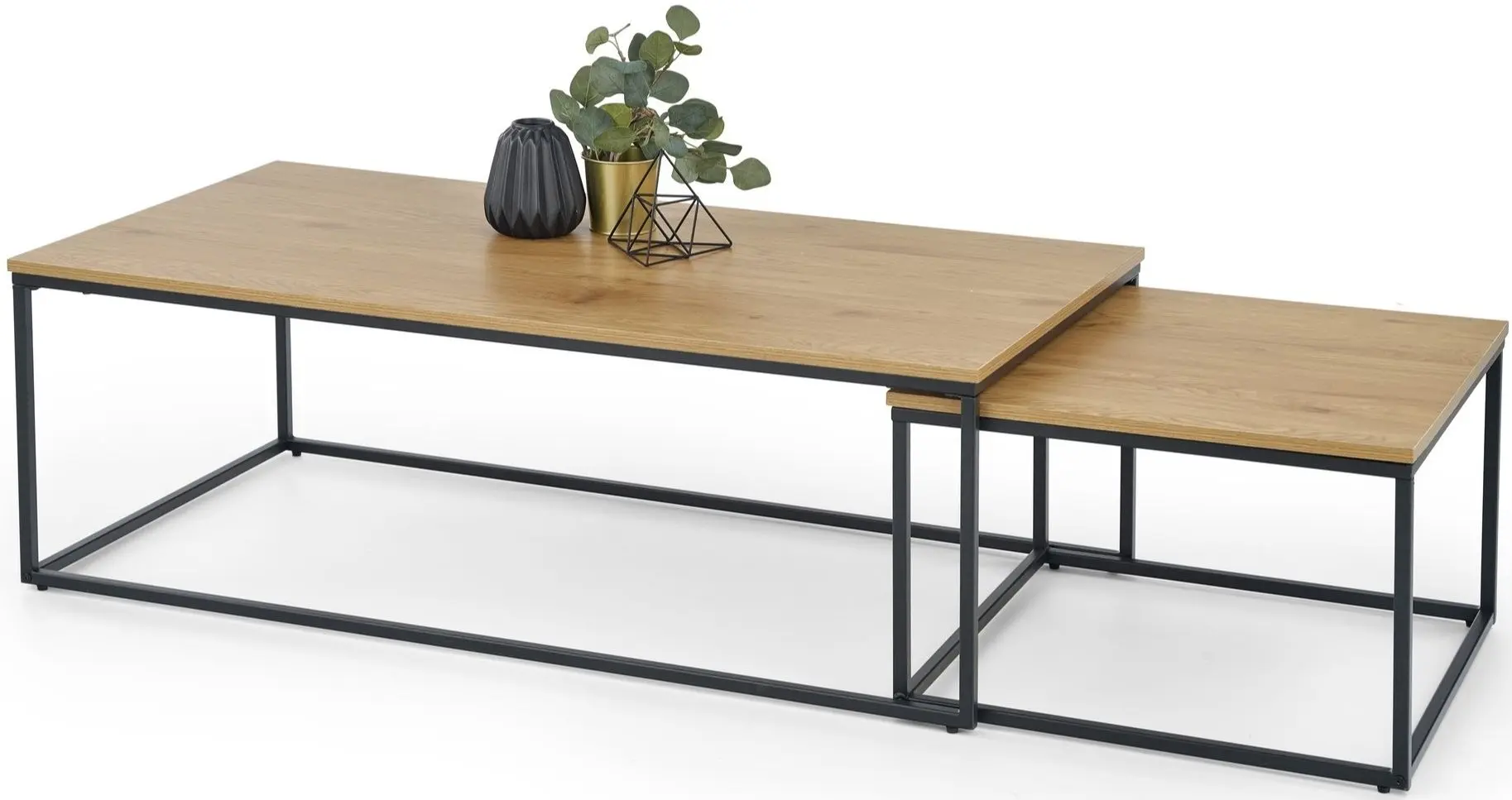 Set mese pentru reviste Halmar Alaska (Golden Oak/Black) - 3