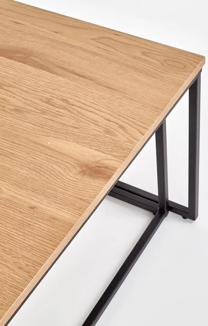 Set mese pentru reviste Halmar Alaska (Golden Oak/Black) - 4