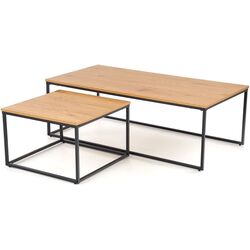 Set mese pentru reviste Halmar Alaska (Golden Oak/Black) Thumb