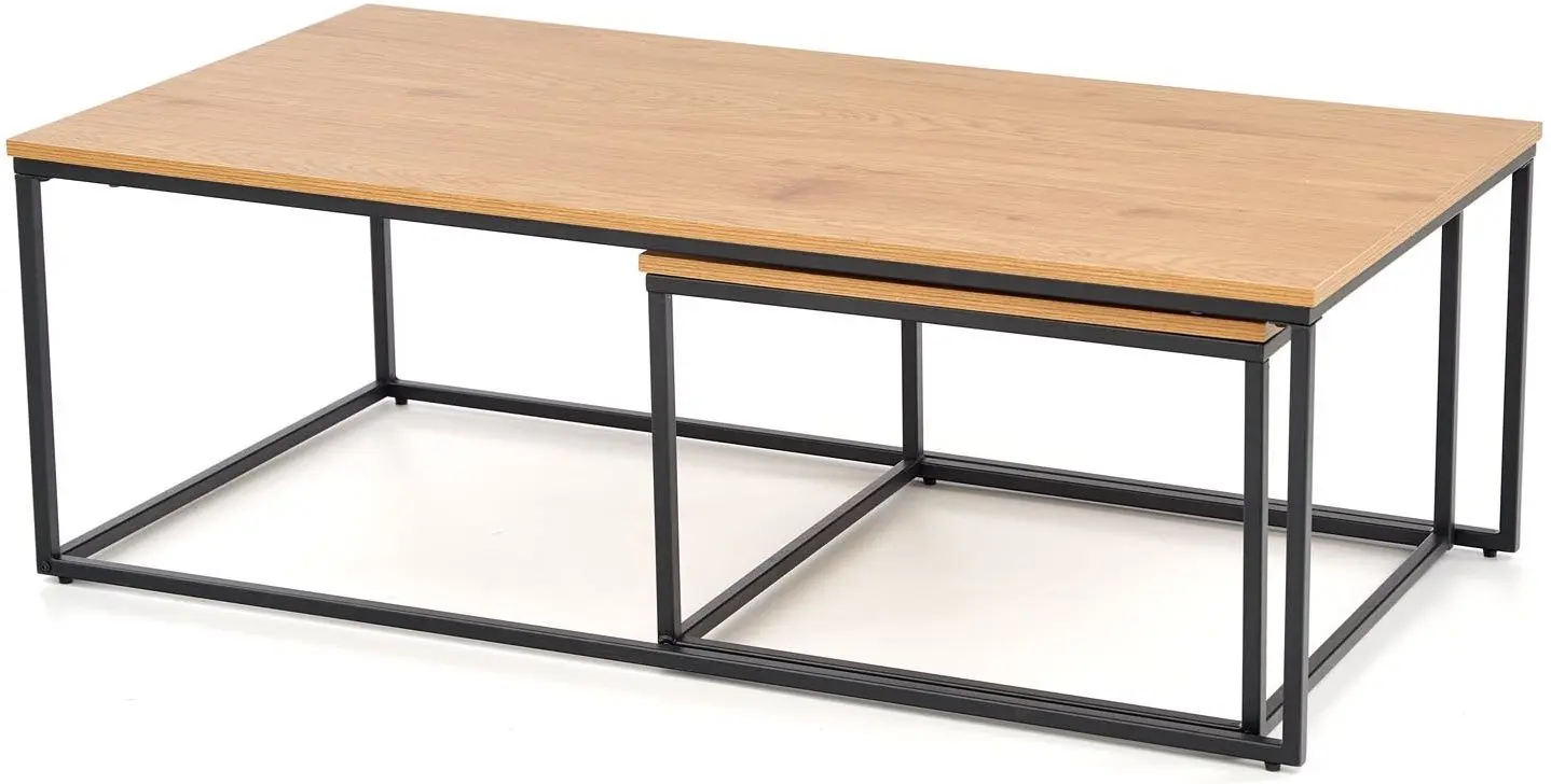 Set mese pentru reviste Halmar Alaska (Golden Oak/Black)