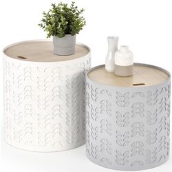 Набор журнальных столиков Halmar Alba (White/Gray)