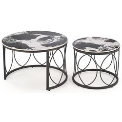 Set masute pentru reviste Halmar Alexandra (Black Marble/Black) Thumb