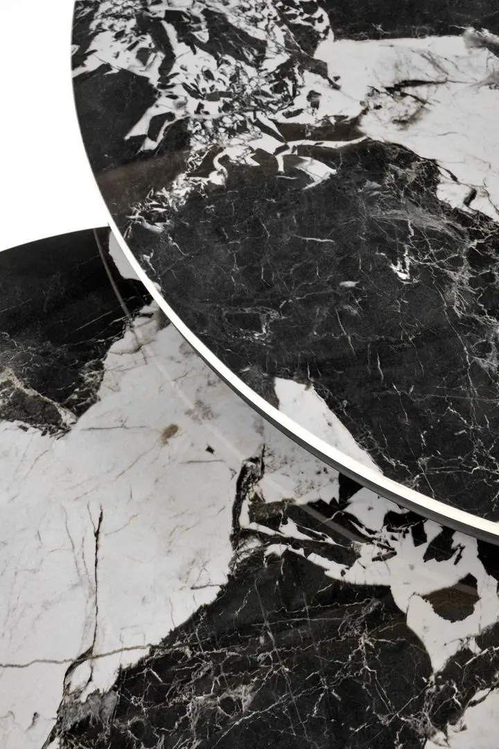 Set masute pentru reviste Halmar Alexandra (Black Marble/Black)