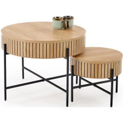 Set masute pentru reviste Halmar Dante (Natural/Black) Thumb