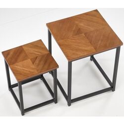 Set masute pentru reviste Halmar Elza (Walnut/Black) Thumb