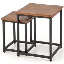 Set masute pentru reviste Halmar Elza (Walnut/Black) Thumb