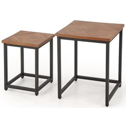 Set masute pentru reviste Halmar Elza (Walnut/Black) Thumb