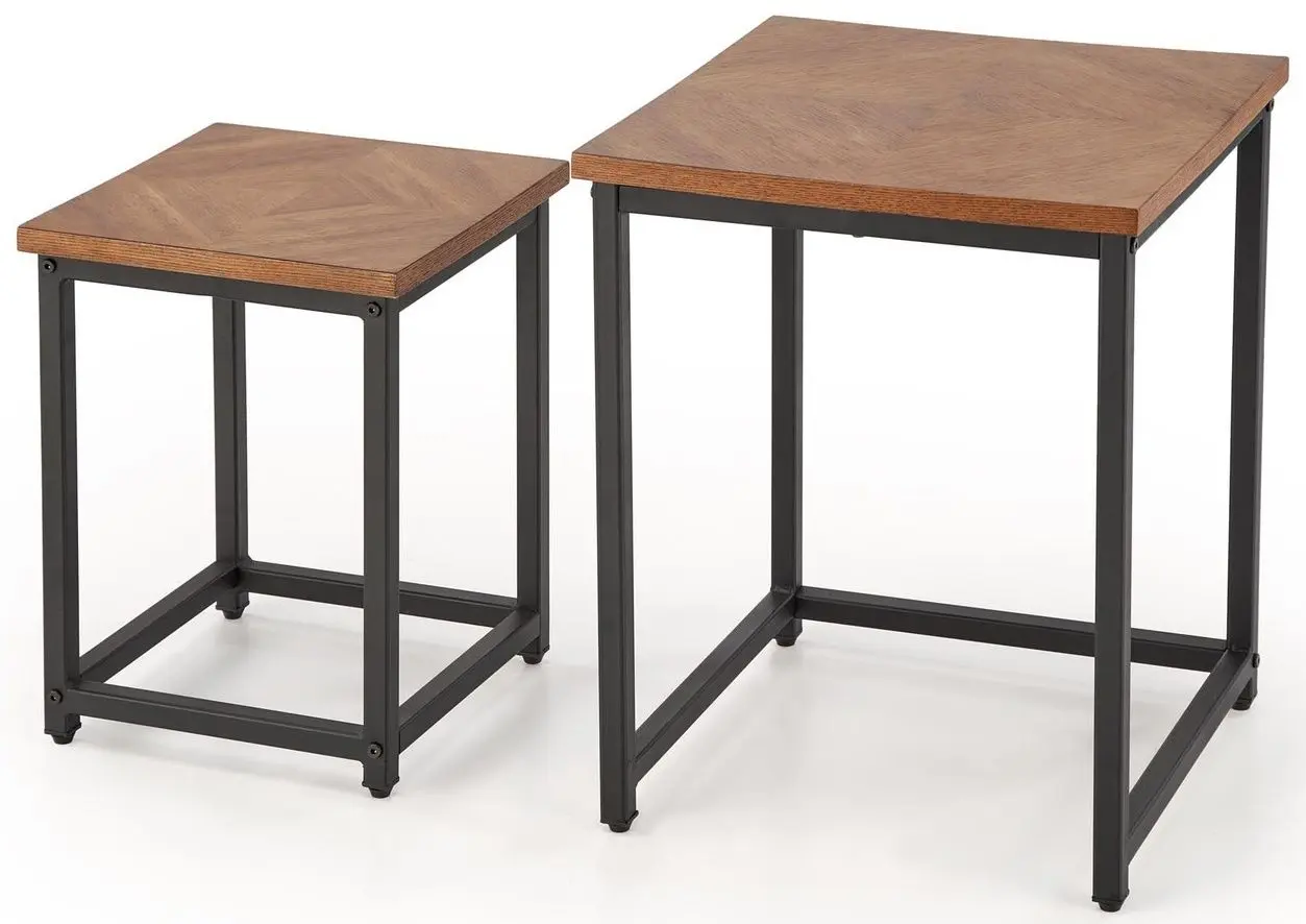 Set masute pentru reviste Halmar Elza (Walnut/Black)