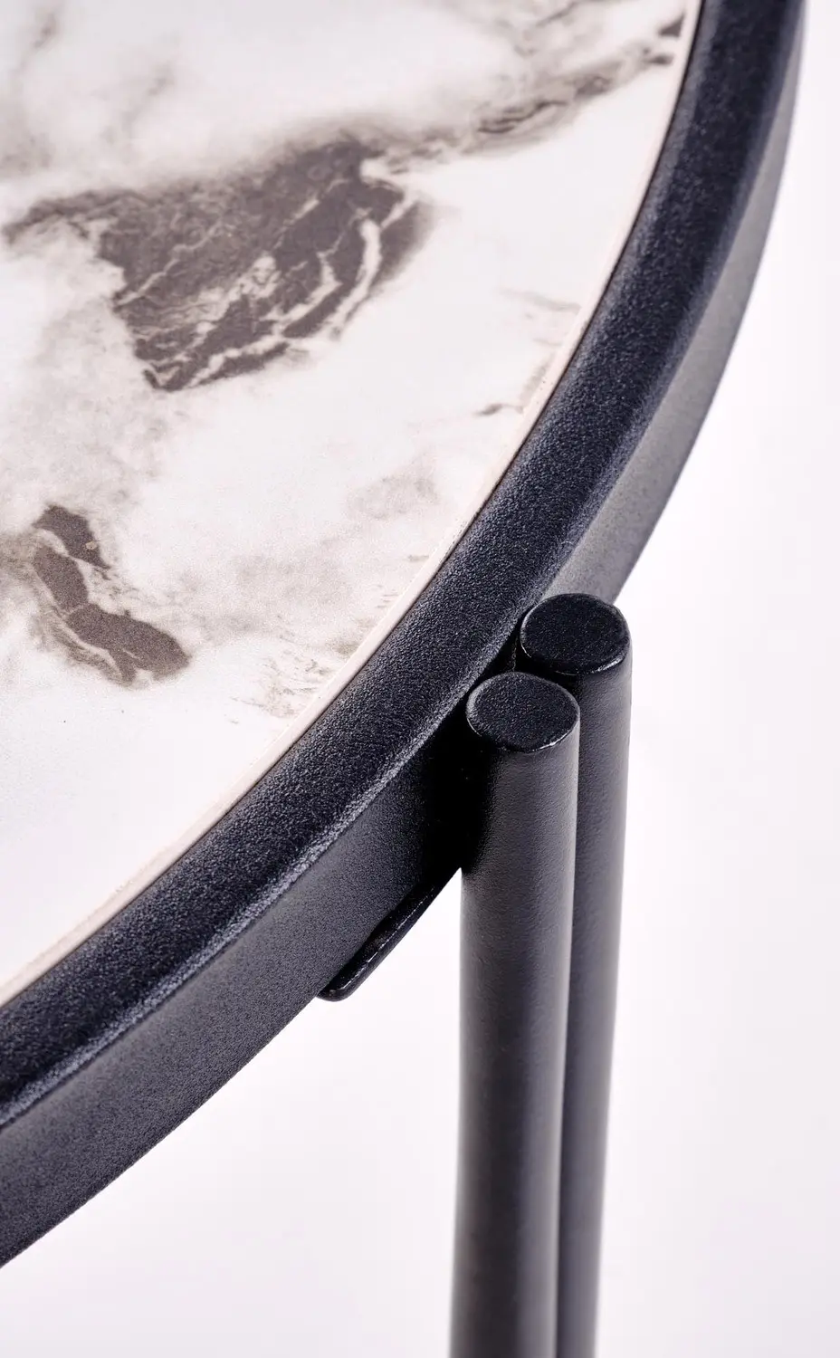 Набор журнальных столиков Halmar Fatima (White Marble/Black) - 5