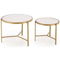 Set masute pentru reviste Halmar Fatima (White Marble/Gold) Thumb