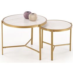 Set masute pentru reviste Halmar Fatima (White Marble/Gold) Thumb