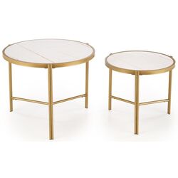 Set masute pentru reviste Halmar Fatima (White Marble/Gold) Thumb