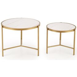 Set masute pentru reviste Halmar Fatima (White Marble/Gold) Thumb