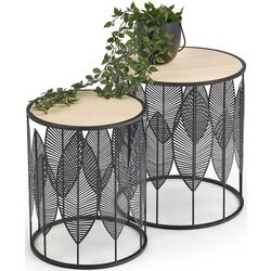 Set mese pentru reviste Halmar Folla (Black/Natural) Thumb