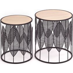 Set mese pentru reviste Halmar Folla (Black/Natural)