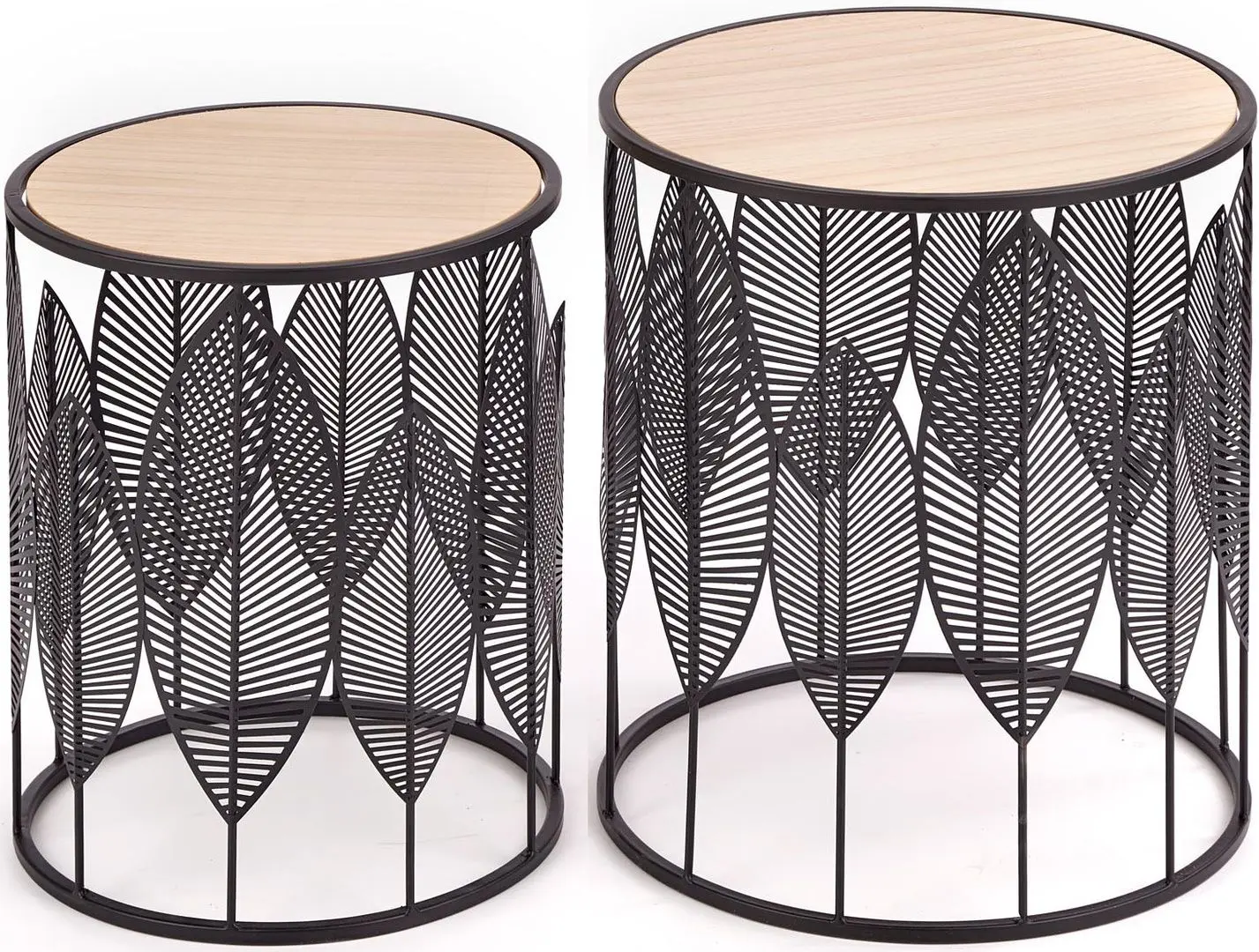 Set mese pentru reviste Halmar Folla (Black/Natural)