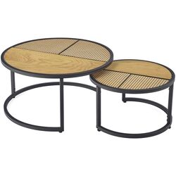 Set masute pentru reviste Halmar Garmina (Golden Oak/Black) Thumb