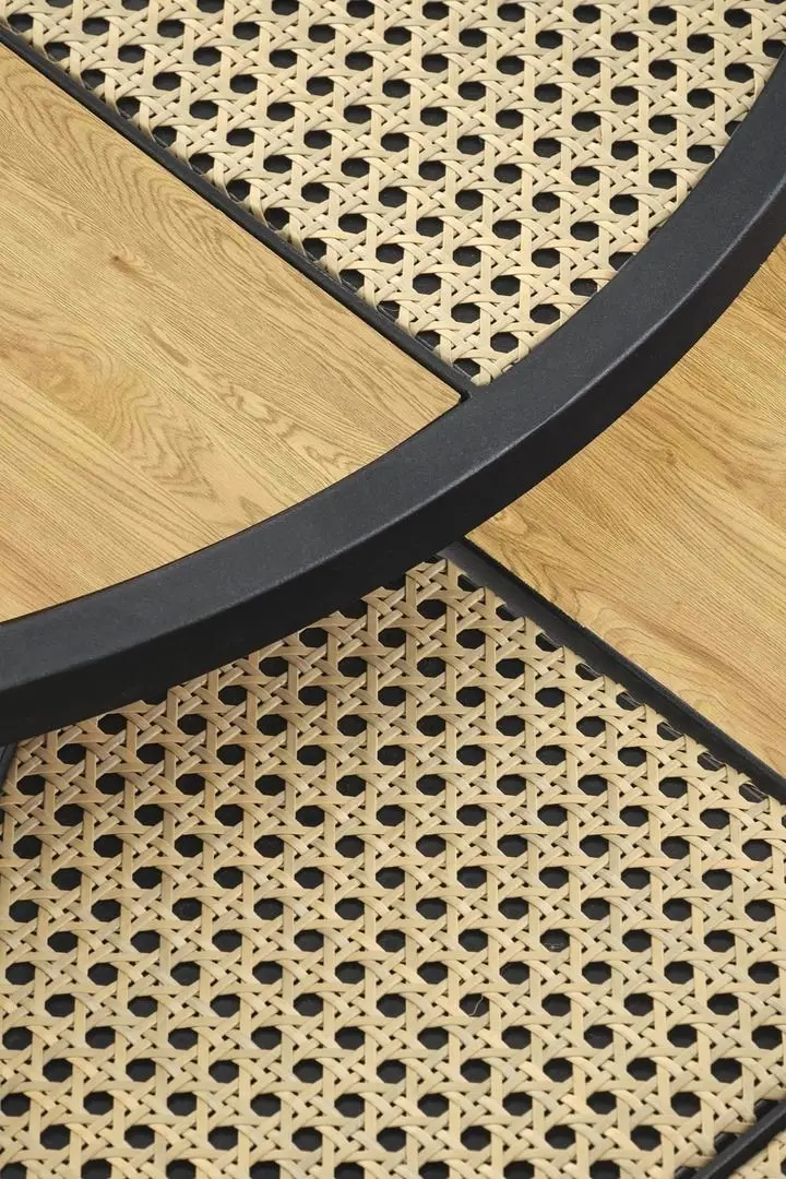 Set masute pentru reviste Halmar Garmina (Golden Oak/Black)