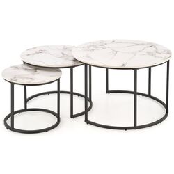 Set masute pentru reviste Halmar Gilda (White Marble/Black) Thumb