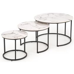 Set masute pentru reviste Halmar Gilda (White Marble/Black) Thumb